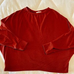 Rust dolman sleeve top